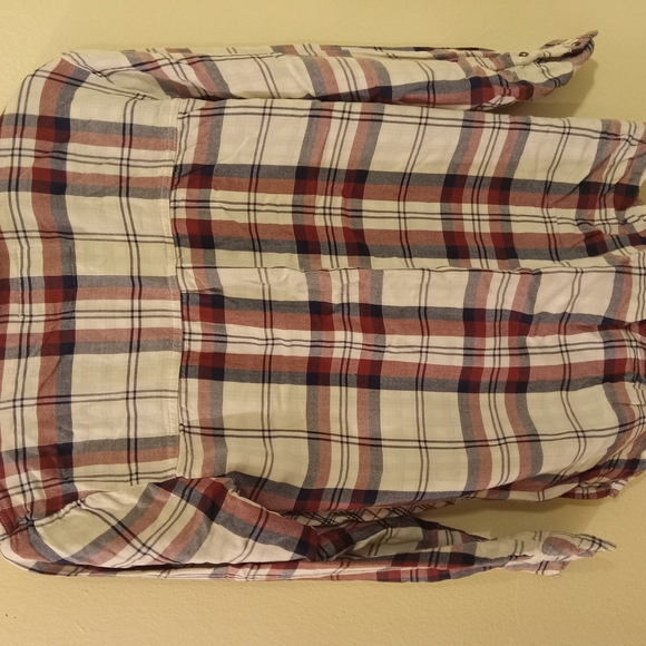 Abercrombie & Fitch Plaid Blouse - Cream and Black - Picture 3 of 6